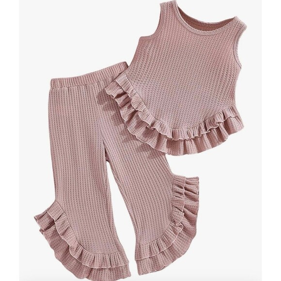 SHEIN 2 Piece Outfit Size 6Y Dusty Pink - Picture 8 of 8